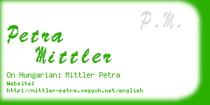 petra mittler business card